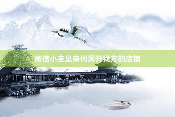 微信小圭臬奈何洞开我方的店铺